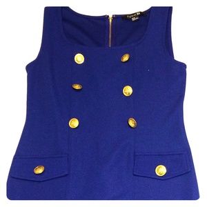 blue stretch sailor dress