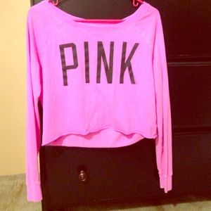 Cropped, long sleeve workout tshirt