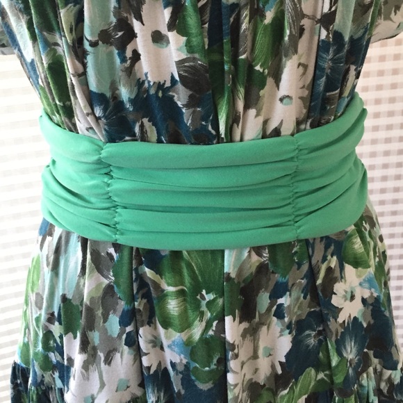 ๐HP๐Beautiful flower print dress AND green belt! - Picture 6 of 8