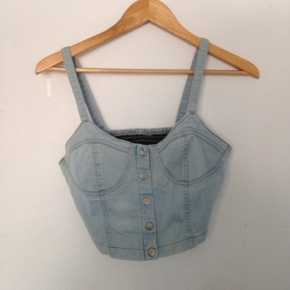 Jean bustier Crop Top