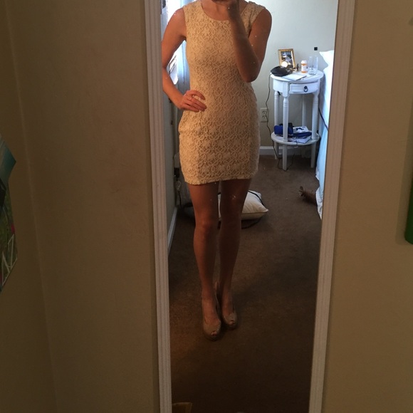Pink lace dress