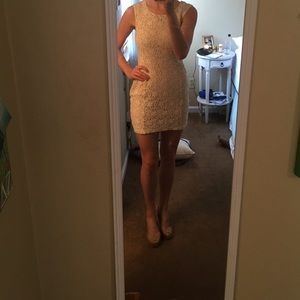 Pink lace dress