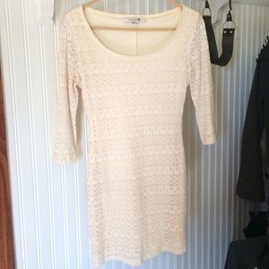 Cream size medium bodycon dress