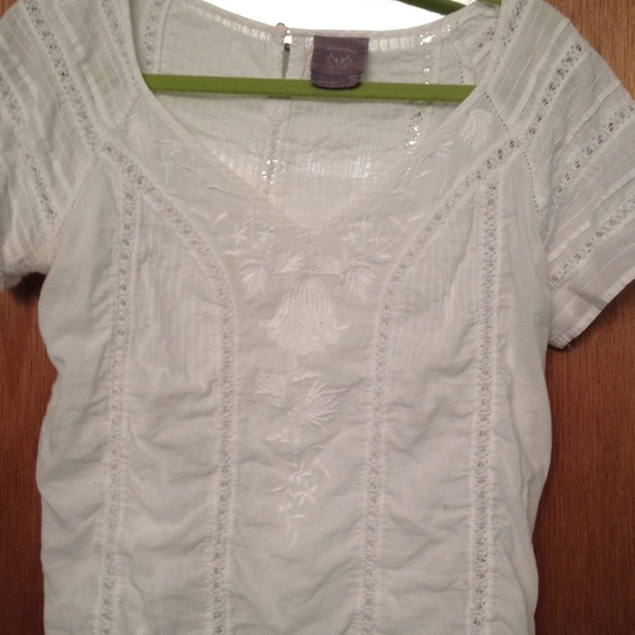 Lovely sheer white embroidery top