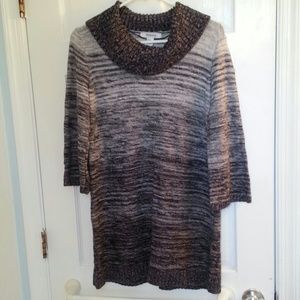 Style & Co Black and Grey long sweater