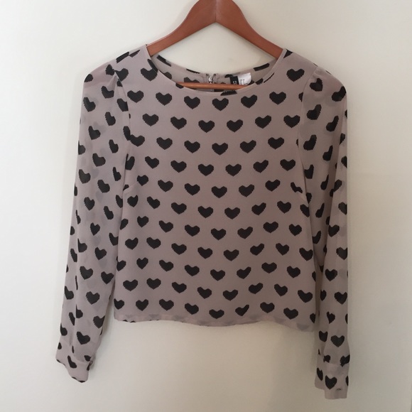 Black heart blouse