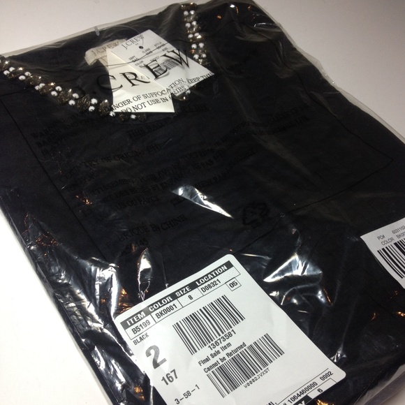 J. Crew Black Jeweled Tank Top - Picture 3 of 3