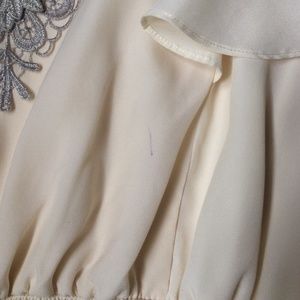 Maurices Tops - Maurices Cream & Silver Embroidered Blouse Maurices Tops - Maurices Cream & Silver Embroidered Blouse