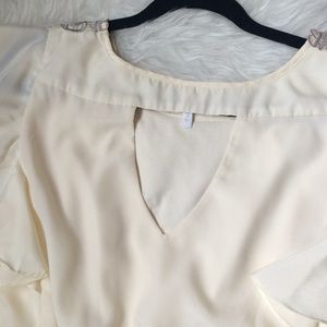 Maurices Tops - Maurices Cream & Silver Embroidered Blouse Maurices Tops - Maurices Cream & Silver Embroidered Blouse
