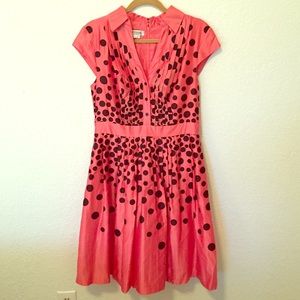Coral retro style dress