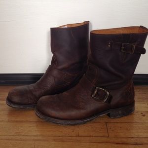 Frye engineer buckle boots