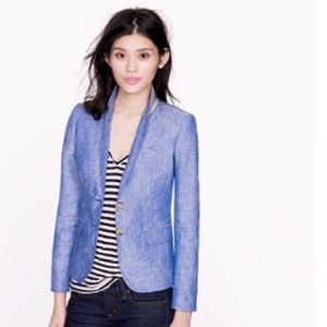Classic J Crew linen  Blue Schoolboy blazer