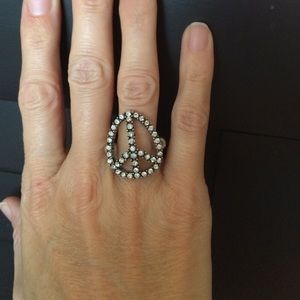 Lucky Brand peace ring bling