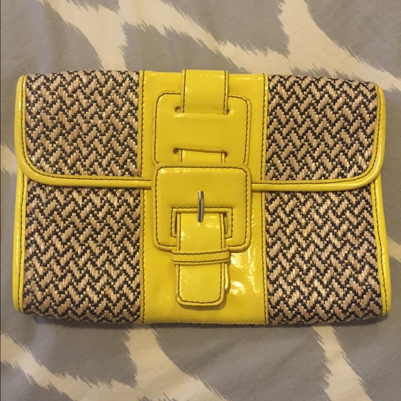 Barney's New York Straw Clutch