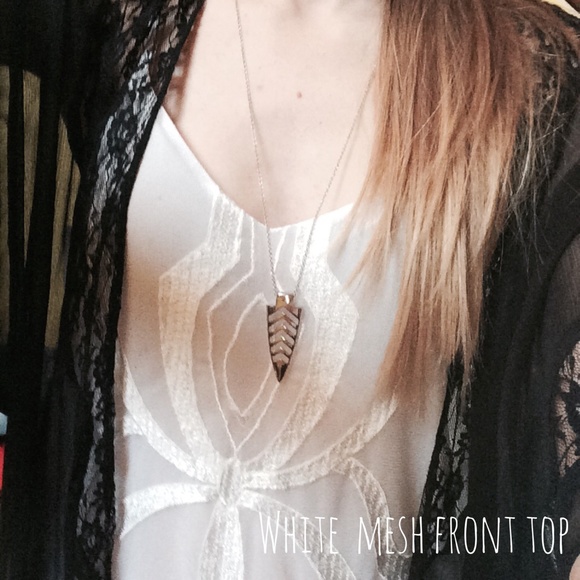White mesh front tank top - Picture 1 of 4