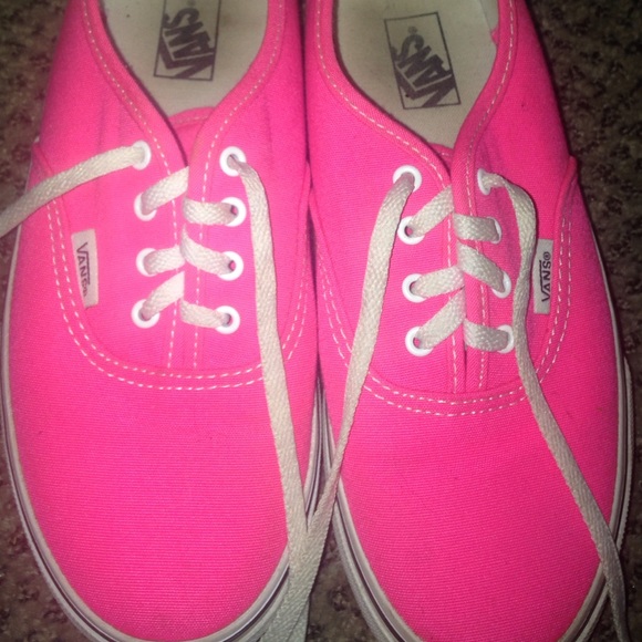 Hot pink vans. Only worn twice. Kids 2.5