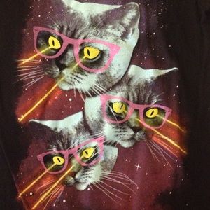 Black Space Cat Tee