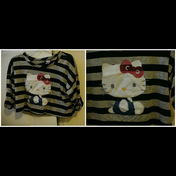 Sanrio Tops - Hello kitty crop top!! Sanrio Tops - Hello kitty crop top!!