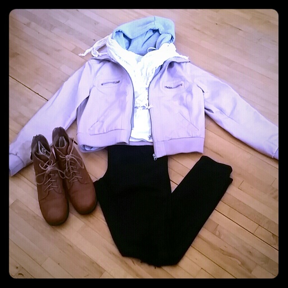 Champagne Pink Leather Jacket