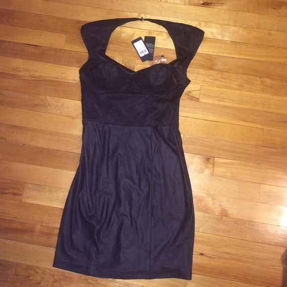 Guess black mini dress
