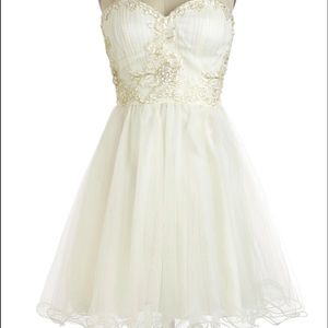 Marshmallow whirl dress from ModCloth