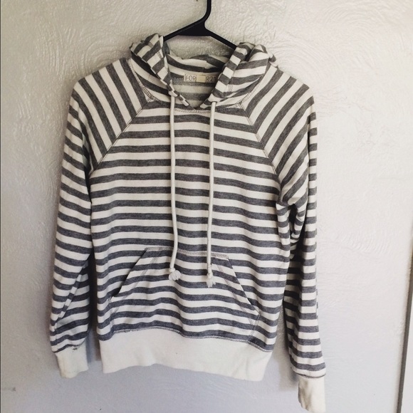 Grey striped hoodie