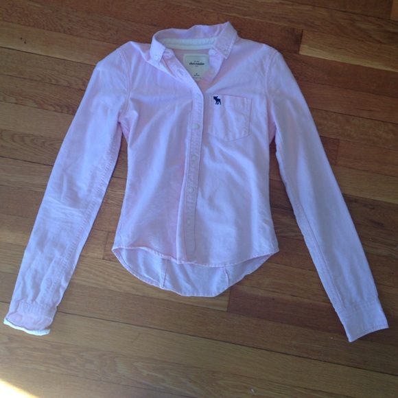 light pink abercrombie kids button down shirt