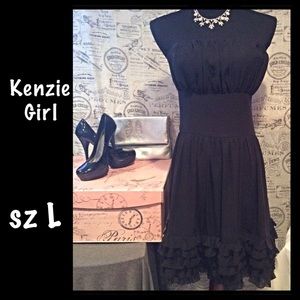 Cute black strapless dress Sz L