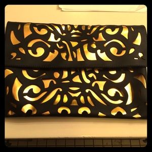 Black & gold clutch