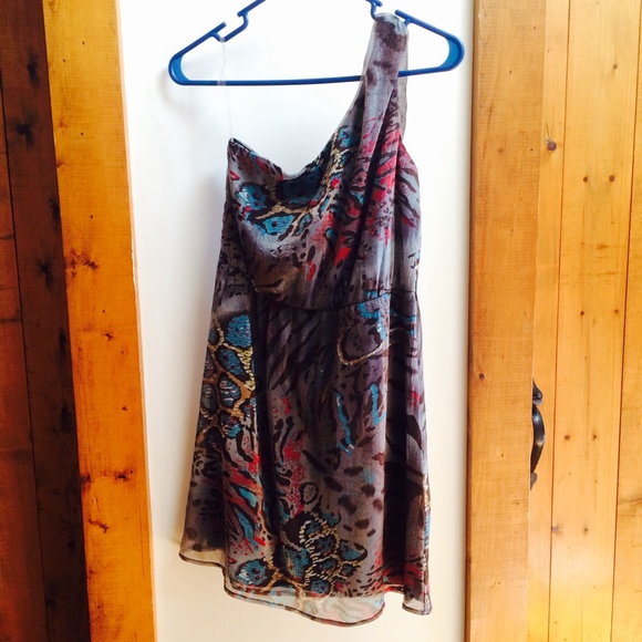 One shoulder animal print dress - Picture 3 of 3