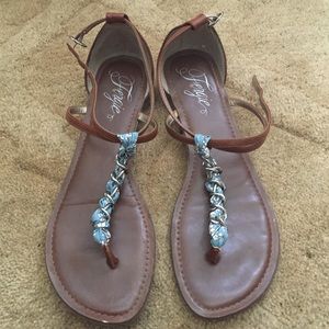 Blue Bandana Sandals