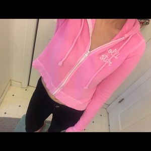 pink Hollister jacket