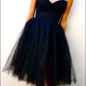 Bouffant Black Tulle Midi Skirt