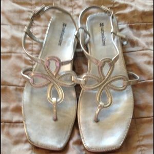 Naturalized Silver Flat Sandal