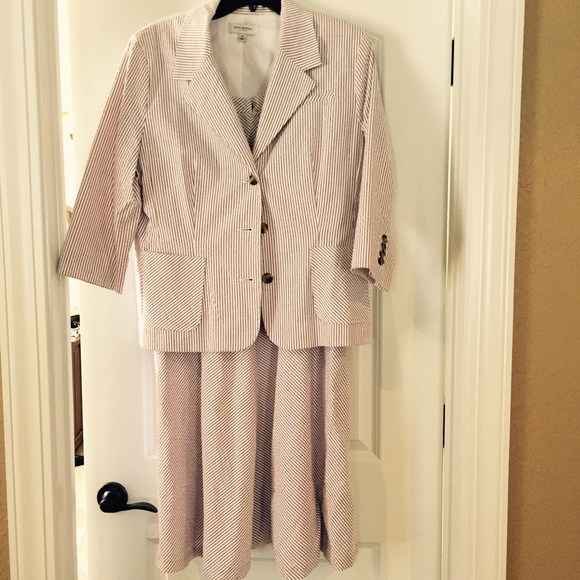 Seersucker Sundress with blazer size 18