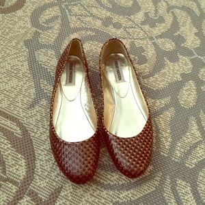 Steve Madden ballet flats black gold pattern