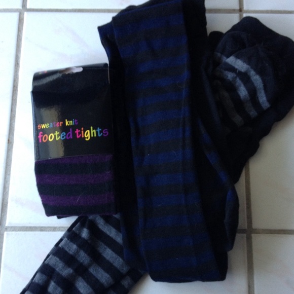 Sweater knit footed tights