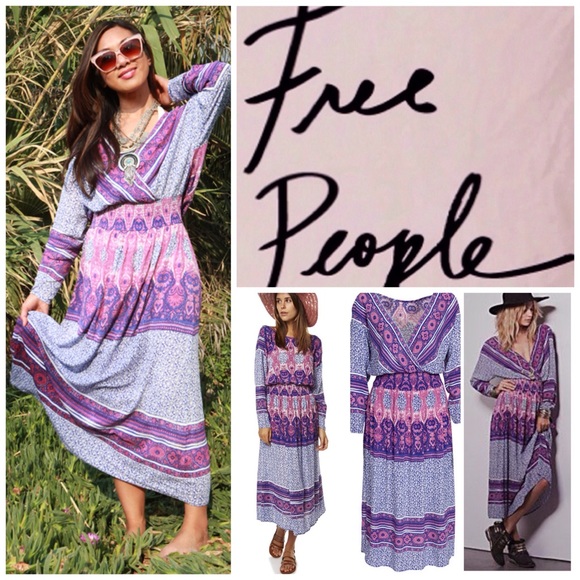 Free People Dresses & Skirts - Free People Printed Flowy Midi Dress.  NWT.