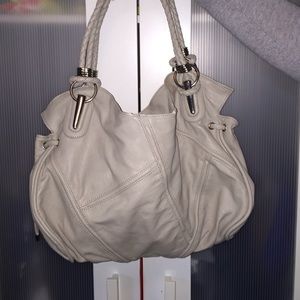 Slouchy Light Grey purse with many pockets inside