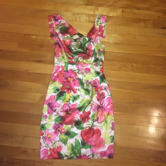 Black halo floral dress