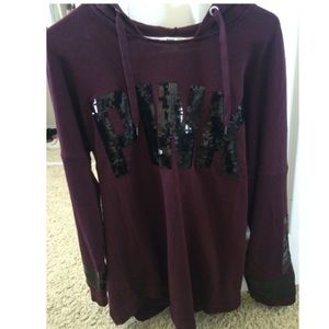 Maroon PINK hoodie