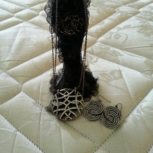 Necklace and earrings