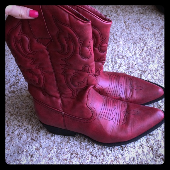 Red Cowboy boots size 12 W