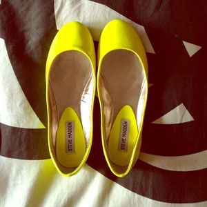 Neon yellow flats
