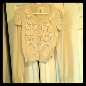 NWOT MM COUTURE Button Up Cream Cardigan