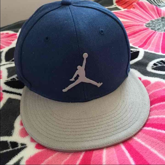 Blue and gray air Jordan hat
