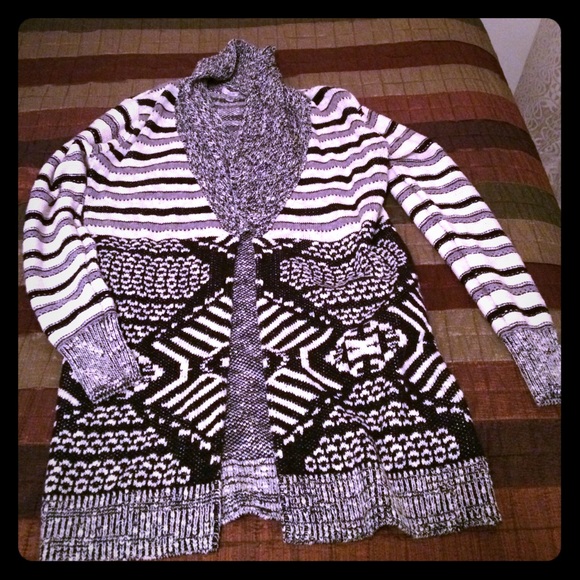 Boho chic mixed print cardigan