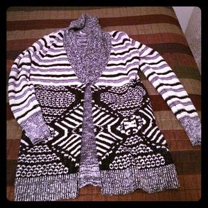 Boho chic mixed print cardigan