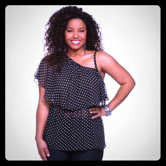 Polka Dot One Sleeve Shirt