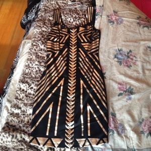 Gold Aztec dress